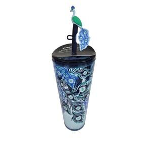 Starbucks 2024 Holiday Peacock Cold Cup 24oz Venti Tumbler Limited Edition
